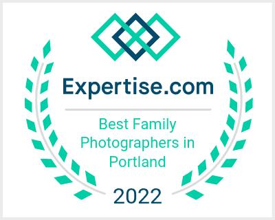 Award Badge, from Expertise.com, it reads, "Best Family Photographer 2022"